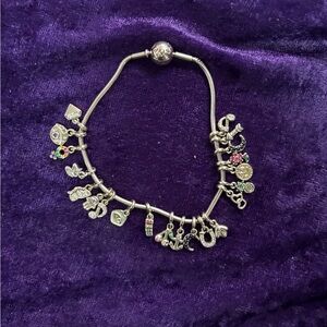 Elegant Silver Charm Bracelet